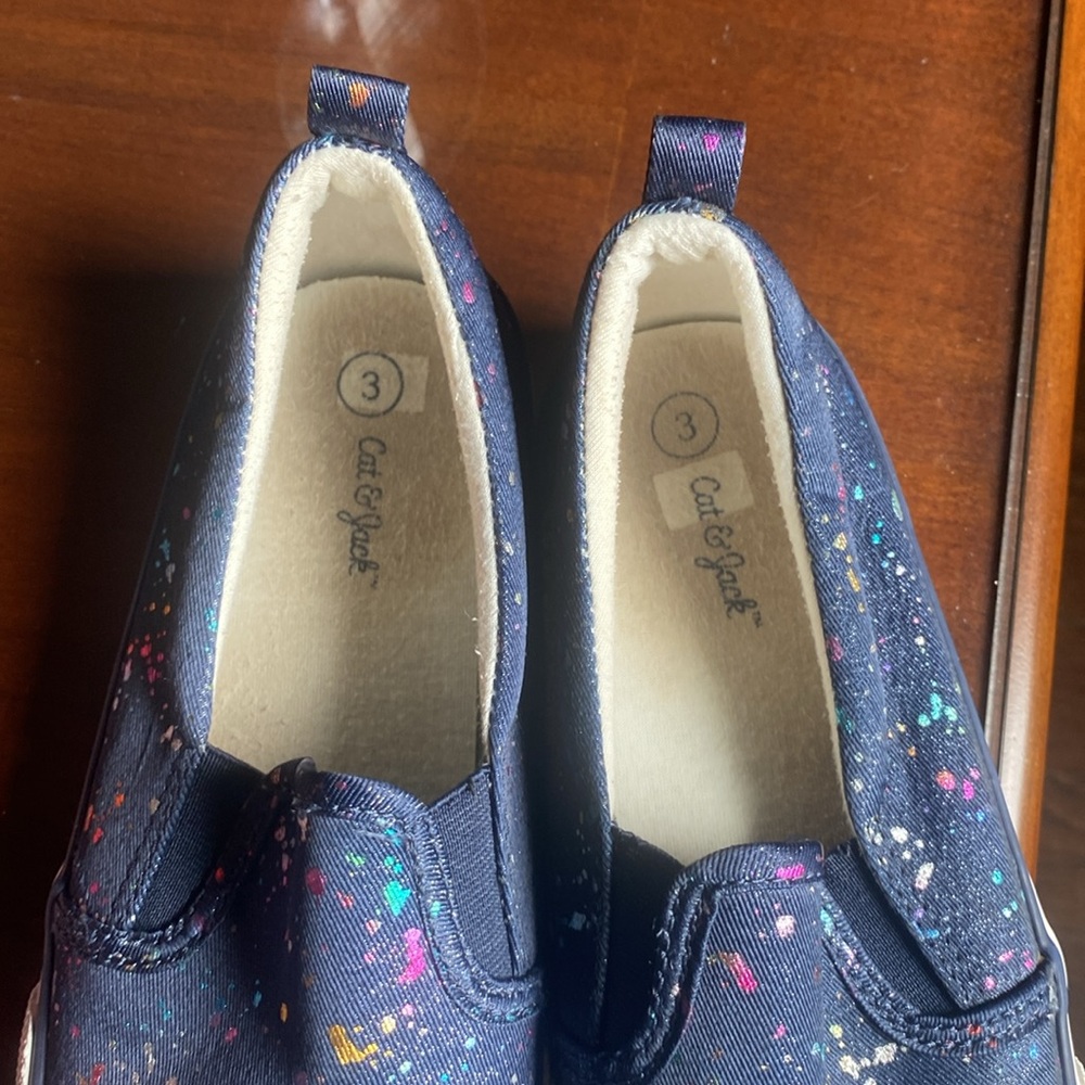 Cat & Jack Blue Sariah Sneakers, Girls size 3. - Picture 5 of 6